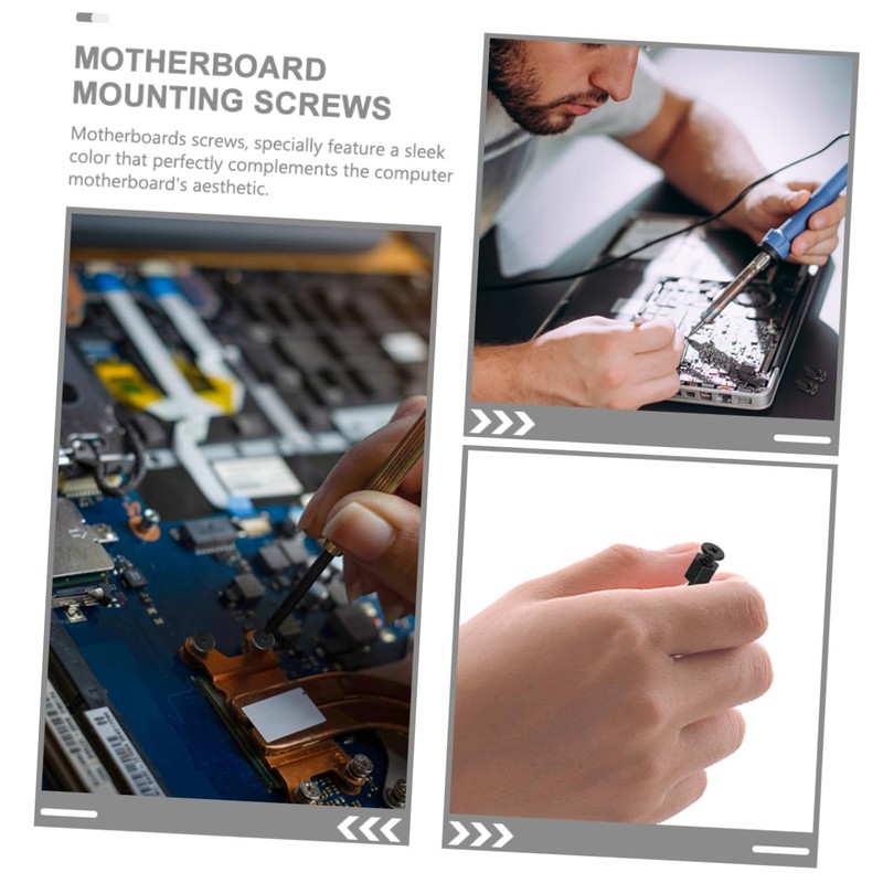 TEHAUX 8pcs SSD Motherboard Mounting Screws Head Computer Screws for