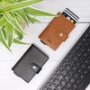 Stealth Wallet Minimalist Slim Lightweight Pop Up Card Holder, Silver