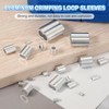 sourcing map 50Pcs Aluminum Crimping Loop Sleeve, 1.5mm 1/16" Round