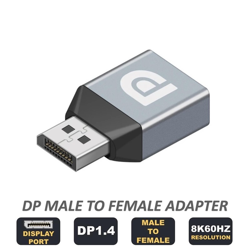 AYMBH 8K DisplayPort Female to Male Adapter - DP 1.4
