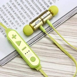 Sports Wireless Earphones Bass Bluetooth Headphones Headset Stereo Memory Card (Green)