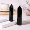 QINJIEJIE Large Obsidian Crystal Tower 4 Inch Healing Stone Crystals