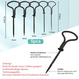 Chestnut Drill Set with Chestnut Holder, Chestnut Craft Set Children, Chestnut Set for Crafts with Chestnuts, Autumn Chestnut Man DIY Set, 1.5-5 mm Drill Chestnuts, with DIY Craft Accessories
