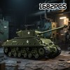 honchoes M4 Sherman Tank Building Set, WW2 Army Military Vehicles