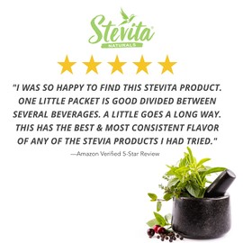 Stevita Stevia Supreme Powder (4 Pack) - 50 Packets - Stevia & Xylitol All Natural Sweetener, No Calories - USDA Organic, Non GMO, Vegan, Kosher, Keto, Paleo, Gluten-Free - 200 Servings