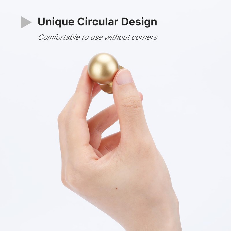 goldenwarm 10 Pack Gold Cabinet Knobs Kitchen Drawer Knobs -