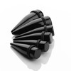 Awinrel 2 Pairs 3/4 inch Acrylic Black Ear Tapers and