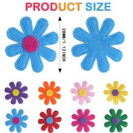 CUWELT Pack of 200 2.8 cm Felt Flowers Fabric Flowers Embellishment, Colourful Fabric Flowers Scatter Decoration Flowers, Felt Flowers, Fabric Flowers, Decorative Felt Flowers, Decoration Flowers for