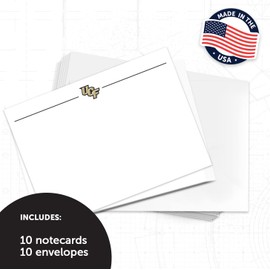Desert Cactus University of Central Florida Notecards Stationery Cardstock UCF Knights 10 Pack Includes Envelopes Memo Party Thank You (Notecard 1a)