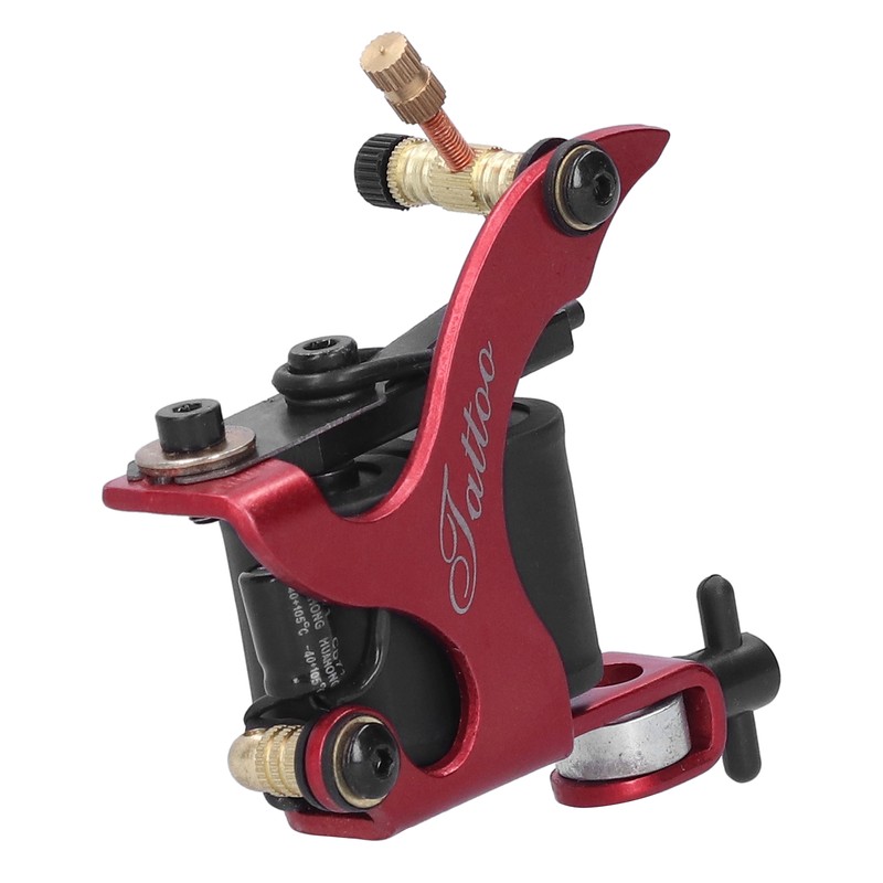 Red Portable Alloy Coil Tattoo Machine Casting Beginner Tattooist Tattoo