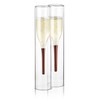 Thumbs Up Inside Out Champagne Flutes, Clear, Set of 2