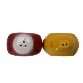 Pacific Giftware Mustard & Ketchup Salt and Pepper Shakers