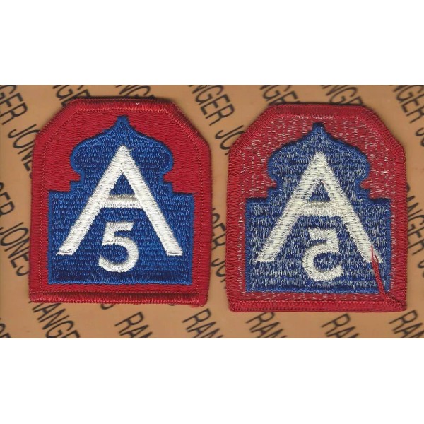 USA WWII 5th Army dress uniform patch m/e