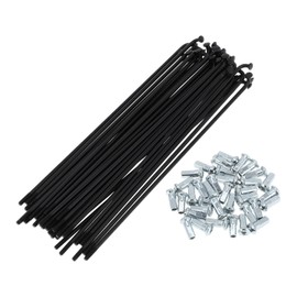 X AUTOHAUX Bicycle Spokes 12G 160mm Length Bike Wheel Spokes Carbon Steel Black 1 Set