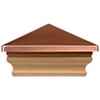 Cambridge Copper Cedar Slip Over Post Cap for 3-1/2 in.