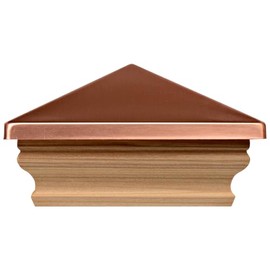 Cambridge Copper Cedar Slip Over Post Cap for 3-1/2 in. Post Size