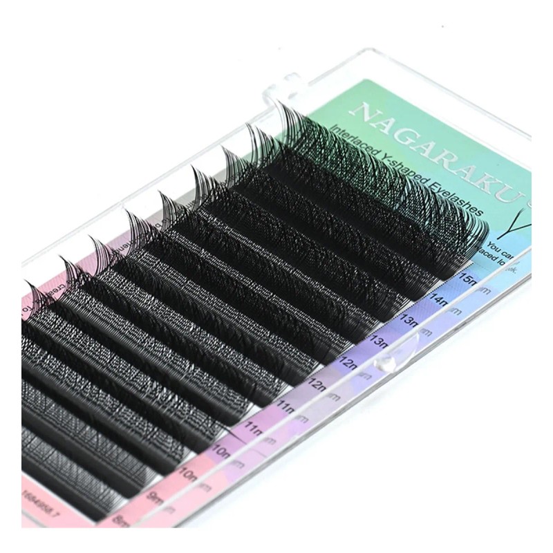 Paquete De Extensiones De Pestañas Nagaraku Con Diseño En Y