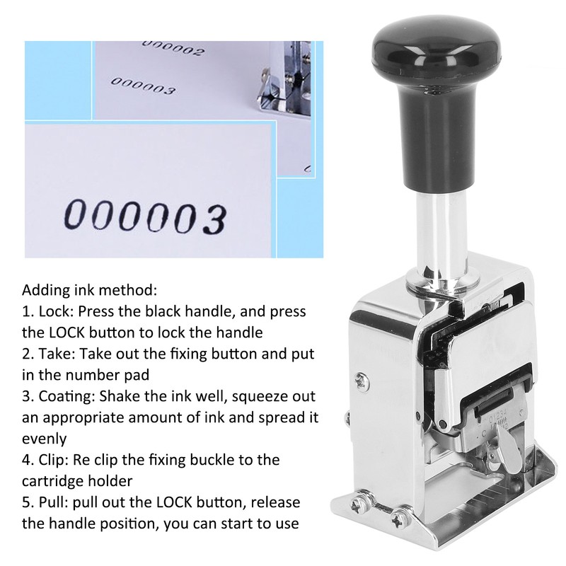 7 Digit Number Stamp Automatic Jump Number Stamp 7 Digit