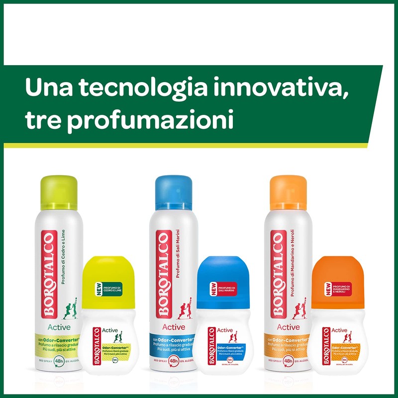 Borotalco: Deo Roll On"Active Mineral Salt" 50 ml (1.69 fl.oz)