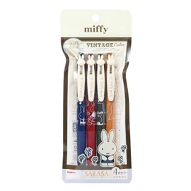BS Miffy Ballpoint Pen, Sarasa Clip Vintage, Set of 4 Colors, EB460