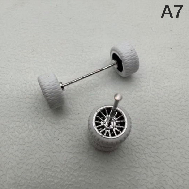 Pack of 4 1/64 Scale Remote Control Car Wheels with