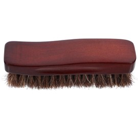 Horsehair Shoe Brush with Ergonomic Handle, Wooden Bristle Boot Brush for Leather Shoes, Compact Shoe Polishing Tool for Home Use