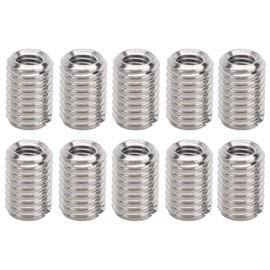 Fitting Reducer M12 To M8 Thread Adapter,Deosdum M12 To M8 Thread Reducer 10Pcs Thread Repairing Nut Stainless Steel Fastener Accessory M5 X 0.8Mm M8 X 1.25Mm 12Mm M8 To M6 Adapter
