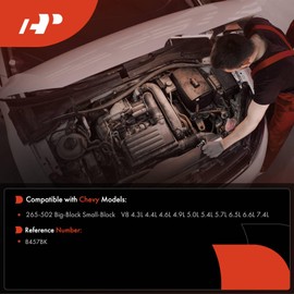 A-Premium Black Aluminum Straight Water Neck/Thermostat Housing Compatible with Chevy 265-502 Big-Block Small-Block, with O-Ring & 2 Bolts, 4.3L 4.4L 4.6L 4.9L 5.0L 5.4L 5.7L 6.5L 6.6L 7.4L
