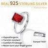 ChicSilver Garnet Ring 925 Sterling Silver January Birthstone Rings for
