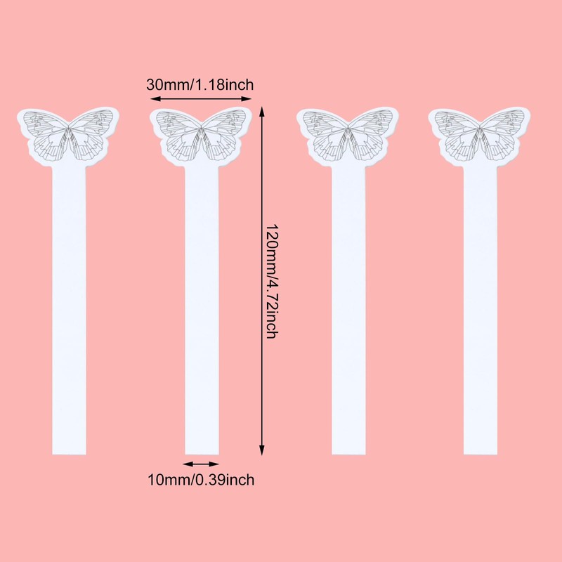 Honbay 100PCS Disposable Perfume Test Strips Butterfly Pattern Essential Oils