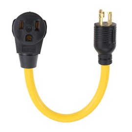 NEMA L14-30P to 6-50R Generator Power Cord Welder Adapter, 1.5FT 4 Prong to 3 Prong Generator to Welder Adapter Power Cord 125/250V, 30 Amp, STW 10AWG