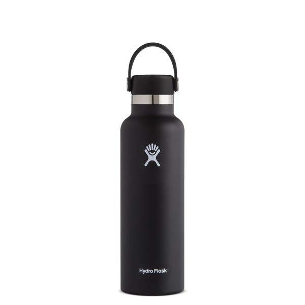 Hydro Flask Standard Mouth Bottle with Flex Cap Black 21 oz