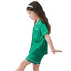 SWOMOG Satin Pyjamas for Girls Boys Baby Button-Down Pjs Sets