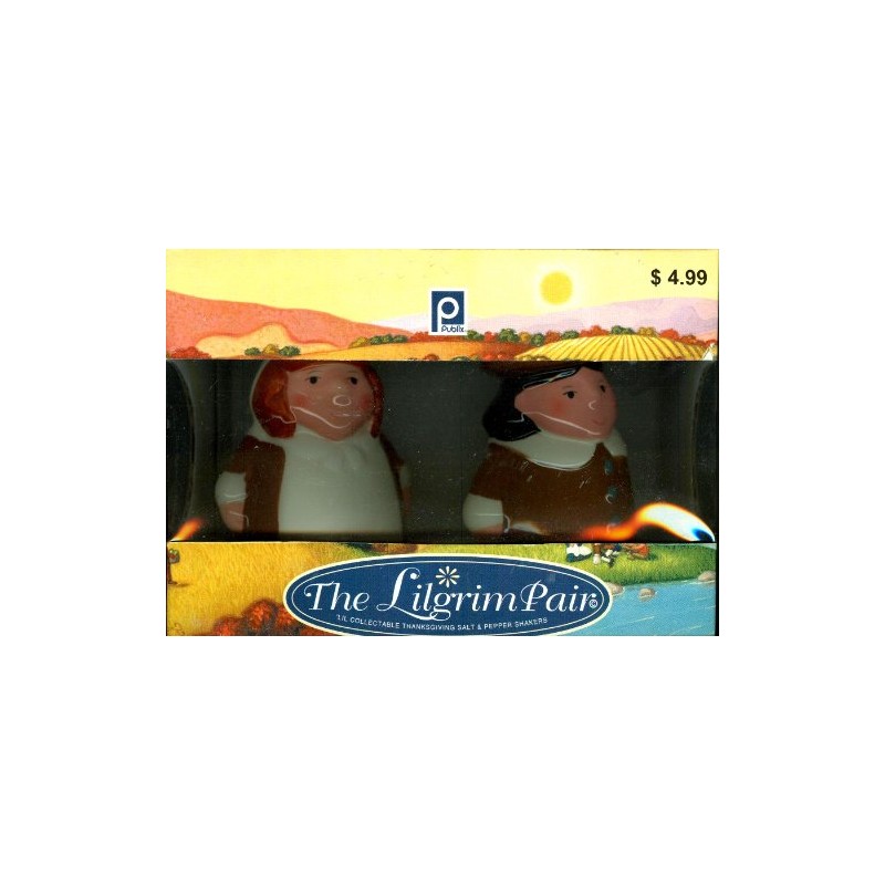 Publix The Lilgrim Pair Pilgrim Salt and Pepper Shakers