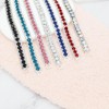 JSEA Multi Color Round Cut Rhinestones 6mm Tennis Bracelet Silver-plated