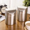 ETRAVEL Trash Can with Lid, Small, Stylish, Stainless Steel, Tabletop