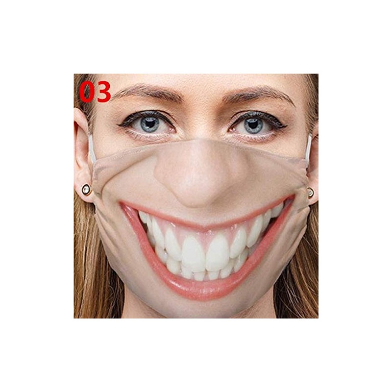 2 Pack Funny Masks Washable & Reusable Funny Face Mask