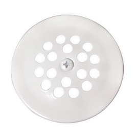 Westbrass D327-50 Beehive Tub Grid Strainer with Screw, Powder Coat White