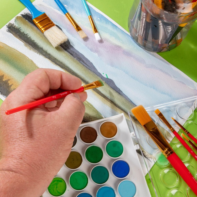 Mont Marte Paint Brushes for Beginners – 26 Pieces –