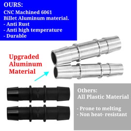 626-001 Kit de derivación de núcleo de calentador de motor de aluminio con manguera de 5/8 pulgadas de 3/4 pulgadas para la mayoría de mangueras de calentador comunes (con cinta de sellado y tapa)