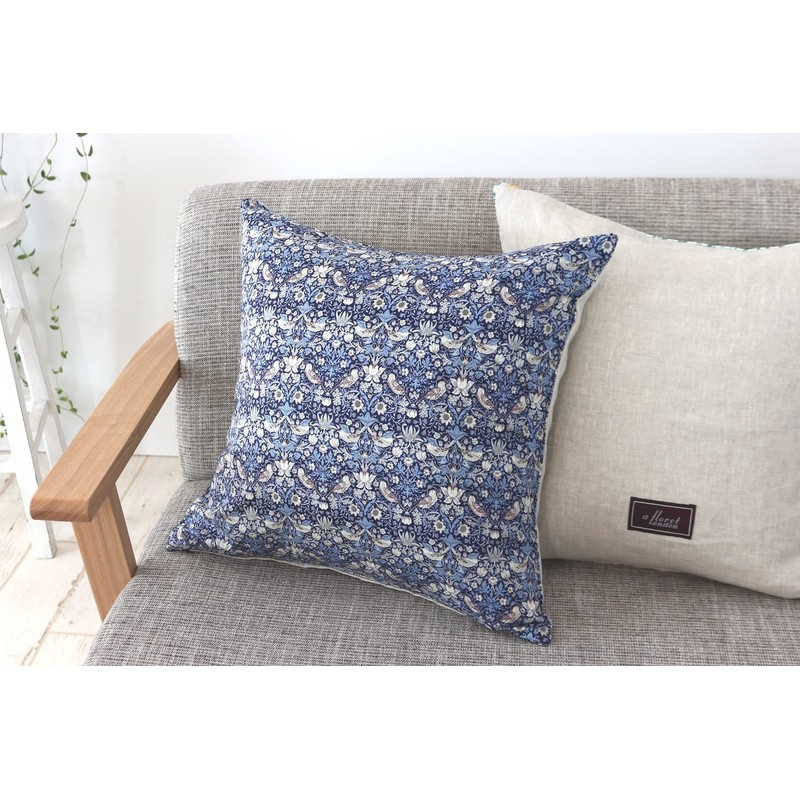 DDintex FLORET LONDON Throw Pillow Case Strawberry Thief Navy 45x45cm