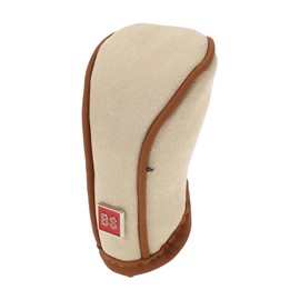 HEROFFIX 1 Pc Gear Shift Knob Cover Decoration Stick Shifting Handle Protector 12.5x6cm/4.92"x2.36" Zipper Type Beige Brown Faux Leather