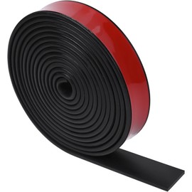 ToLanbbt Adhesive Neoprene Rubber Sheet - 1/8 in Thick x 1 in Wide x 10 Ft Long Neoprene Rubber Strips Rolls for DIY Gaskets, Pads, Seals, Crafts, Flooring, Cushioning of Anti-Vibration, Anti-Slip