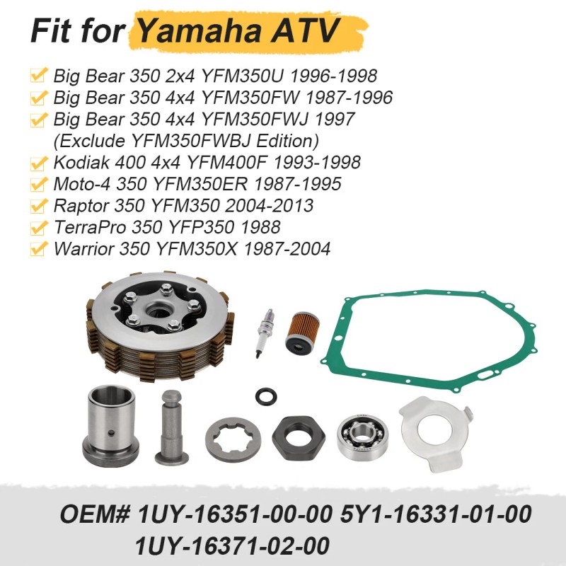 M MATI Heavy Duty Clutch Kit w/Gasket for Yamaha Kodiak