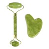 Rodillo Masaje Facial Gua Sha De Jade Antienvejecimiento Kit