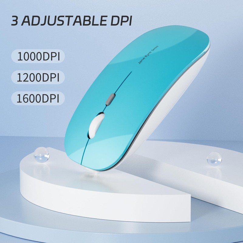 Uciefy Q5 Slim Rechargeable Wireless Mouse, 2.4G Optical Silent Ultra