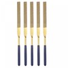 sourcing map Diamond Needle Files, 5mm x 180mm Titanium Coated