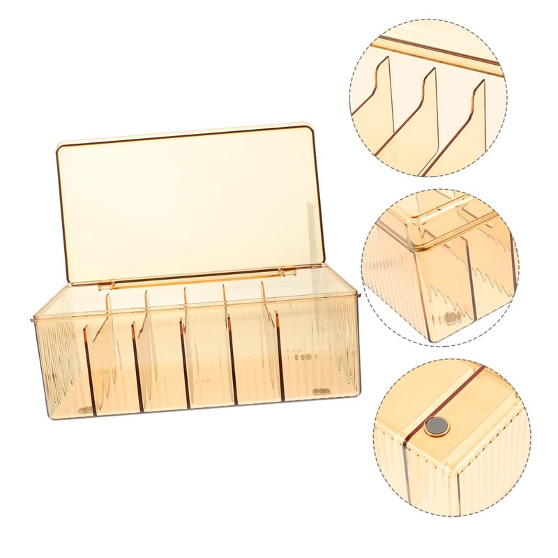 TEHAUX Cable Management Box Multi Functional Cord Organizer with Transparent