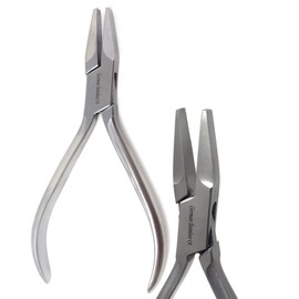 Orthodontic Flat Nose Pliers, Dental Oral Braces Double and Triple Bends Archwire Bending Premium Grade Stainless Steel Instrument