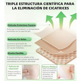 2PCS Parches de Silicona para Cicatrices,Cinta de Silicona para Eliminar Cicatrices Rollo de 4CM x 1M,Eliminación de Cicatrices de Médico Profesional para Cesárea,Cirugía,Quemaduras,Queloides,Acné